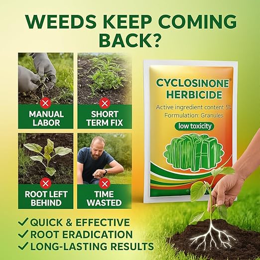 (Pack of 2) Cyclosinone Herbicide Weed Killer Granules – Powerful Weed Control & Plant Growth Support