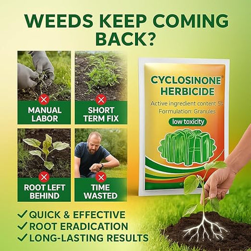 (Pack of 2) Cyclosinone Herbicide Weed Killer Granules – Powerful Weed Control & Plant Growth Support