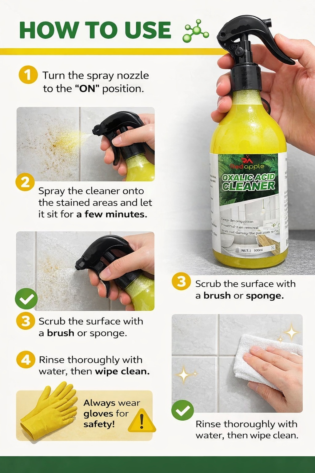 Powerful Oxalic Acid Cleaner bottle  ( BUY 1 GET 1 FREE )